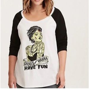 Torrid Ghouls Just Want To Have Fun Tee Size 2X/18-20